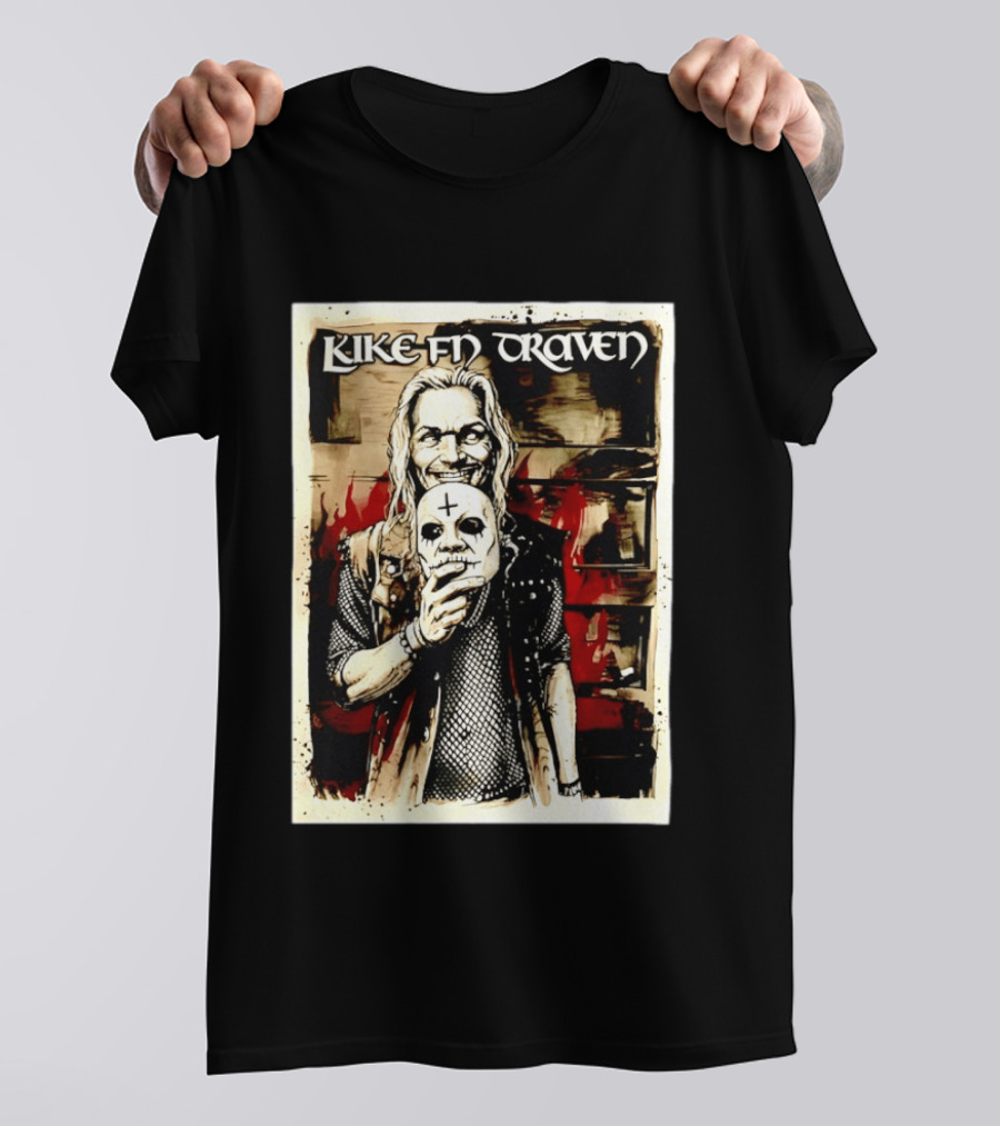 Luke F'N Draven Illustrated Skull Mask T-Shirt