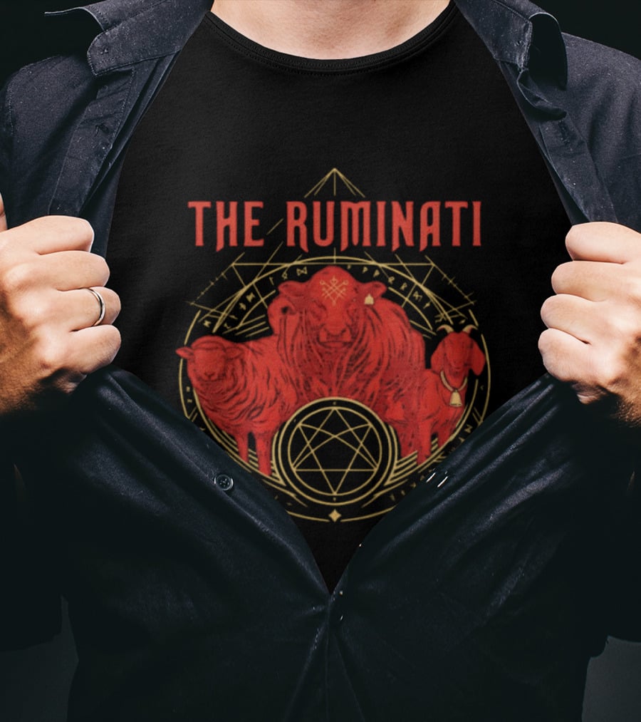 The Ruminati Cow Sheep Goat Illuminati Symbolism T-Shirt