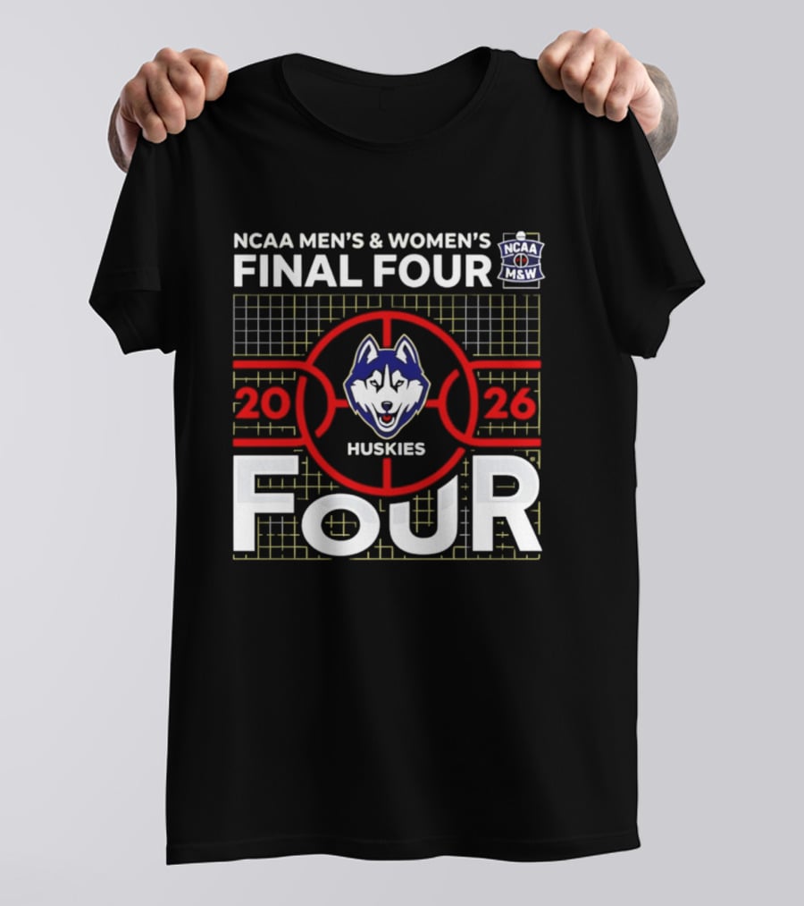 NCAA Men's & Women's Final Four 2026 Huskies Basketball T-Shirt