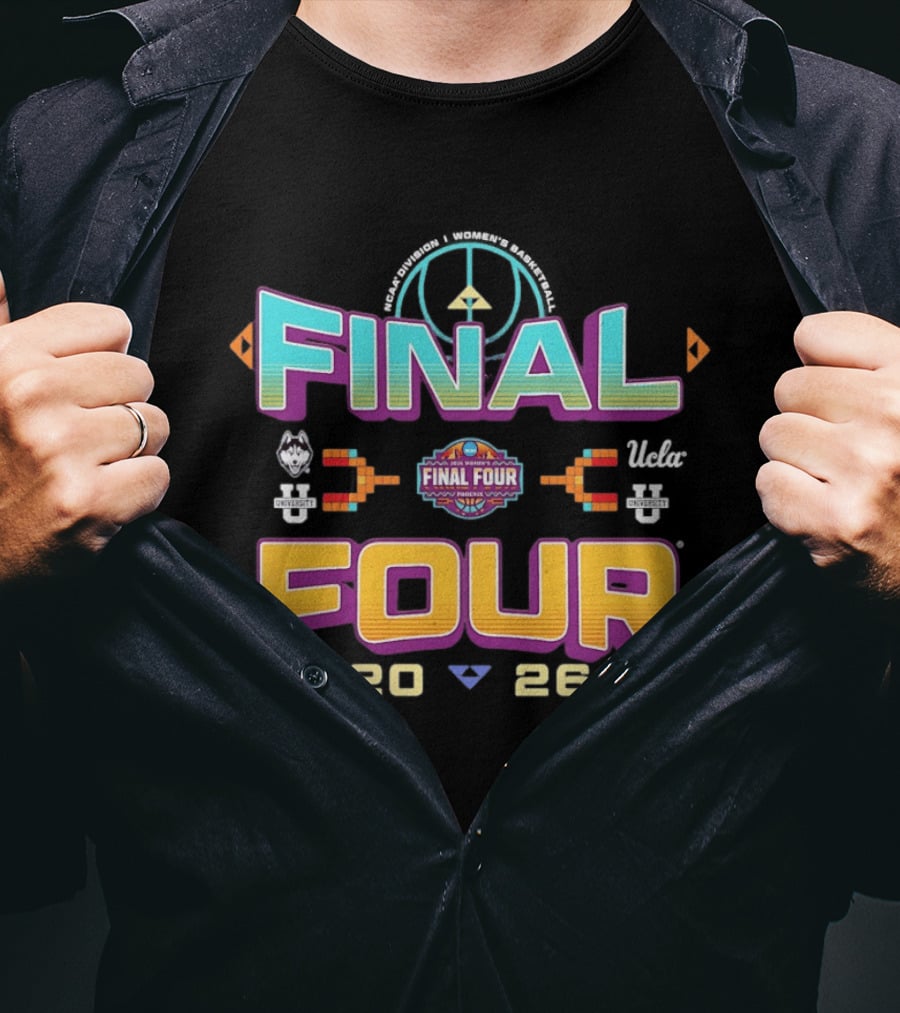 Peace Sign March Madness Final Four 2026 Women's NCAA Basketball Tournament UConn Vs UCLA T-Shirt