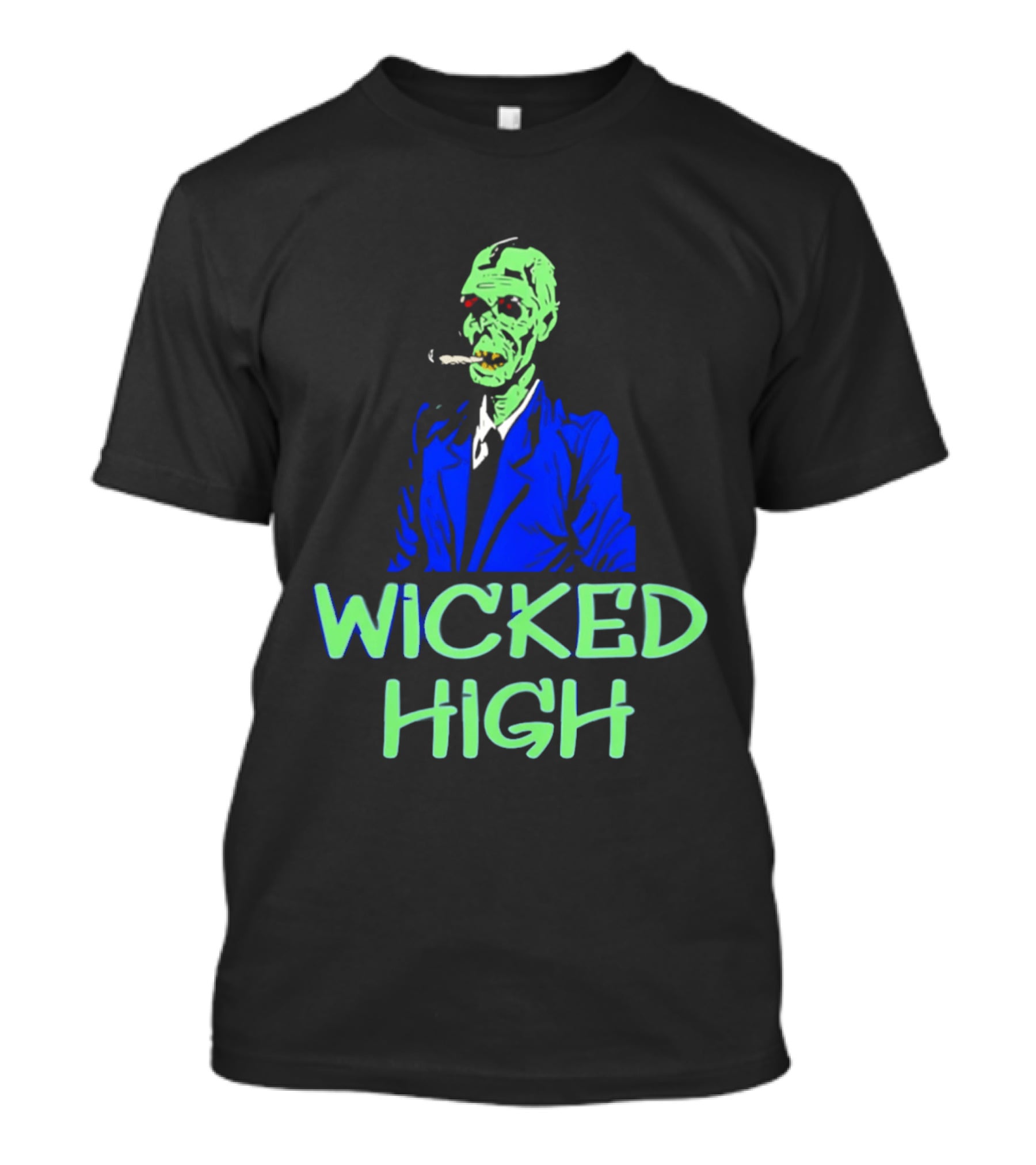 Wicked High Stoned Zombie In Suit Smoking Cigarette T-Shirt
