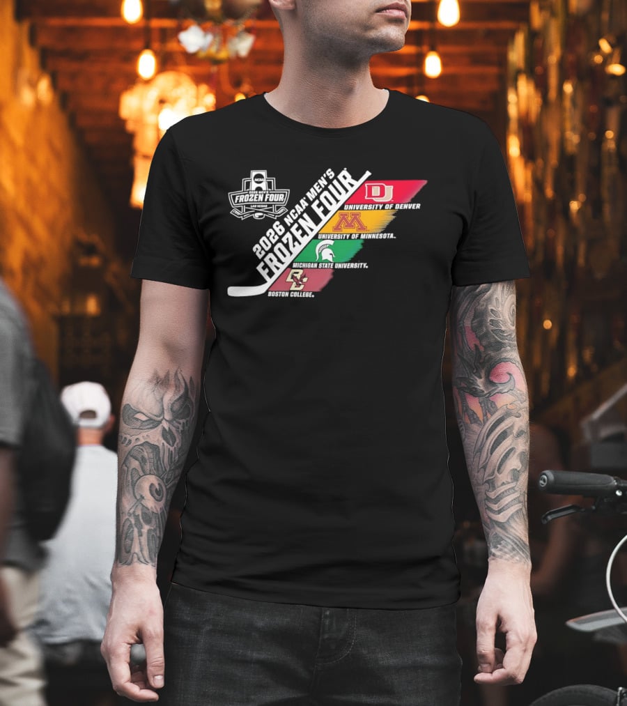 2026 NCAA Men's Frozen Four University Of Denver Minnesota Michigan State Boston College T-Shirt