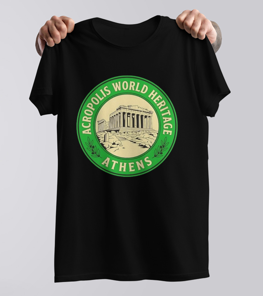 Acropolis World Heritage Athens Iconic Parthenon Landmark T-Shirt