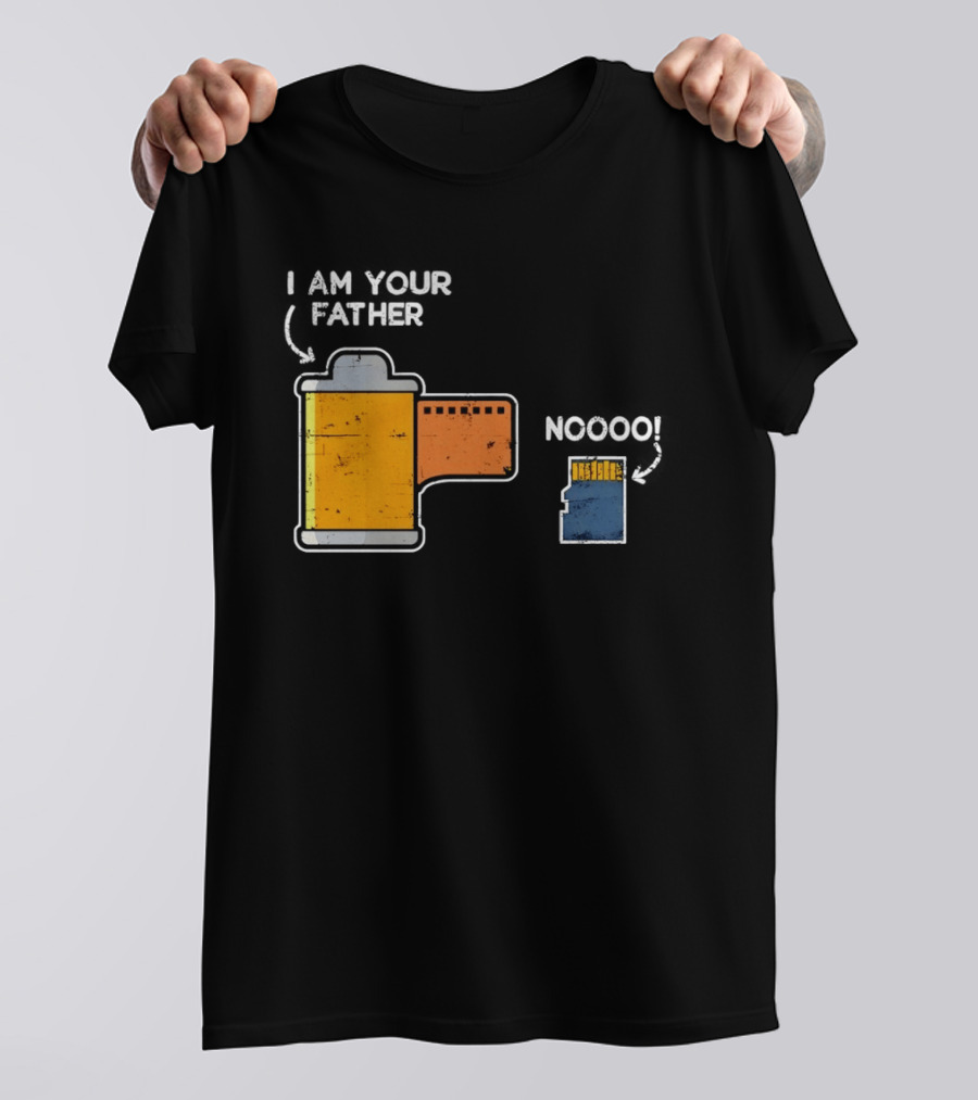 I Am Your Father Film Roll MicroSD Noooo Star Wars T-Shirt