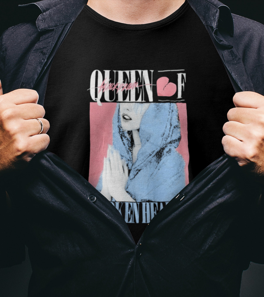 Blackbear Queen Of Broken Hearts Prayer Design With Pink And Blue Aesthetic T-Shirt