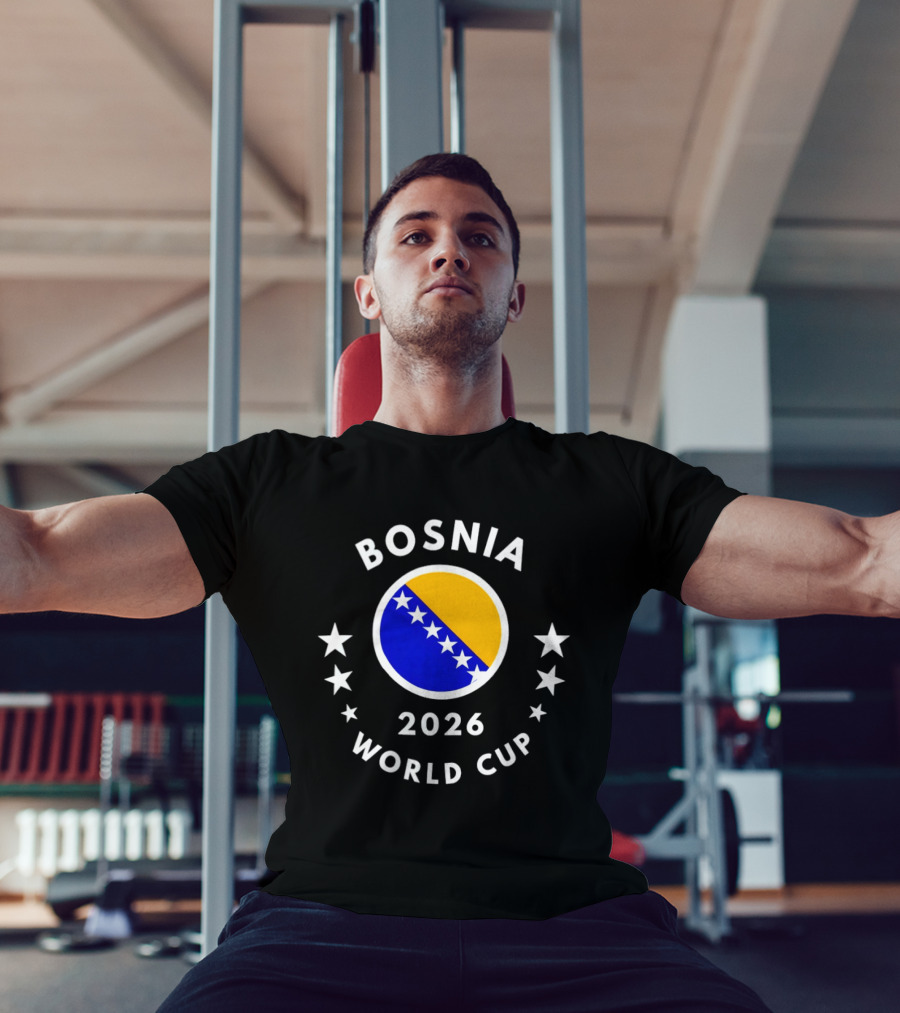 Bosnia 2026 World Cup Bosnia Flag Football Soccer Stars T-Shirt