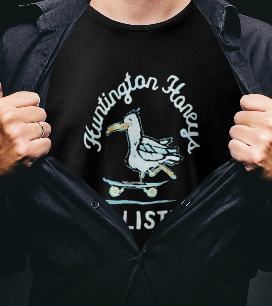 Huntington Honeys Hollister Seagull Skateboarding T-Shirt
