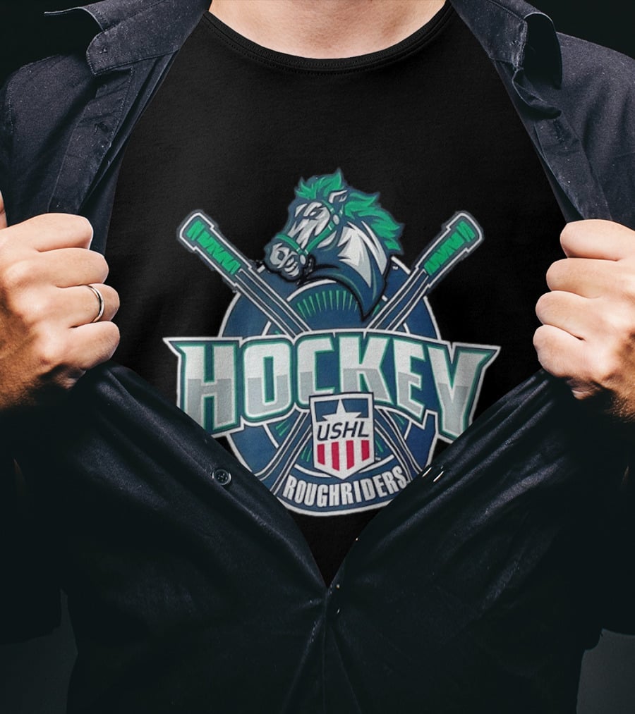 USHL Cedar Rapids RoughRiders Hockey Team T-Shirt