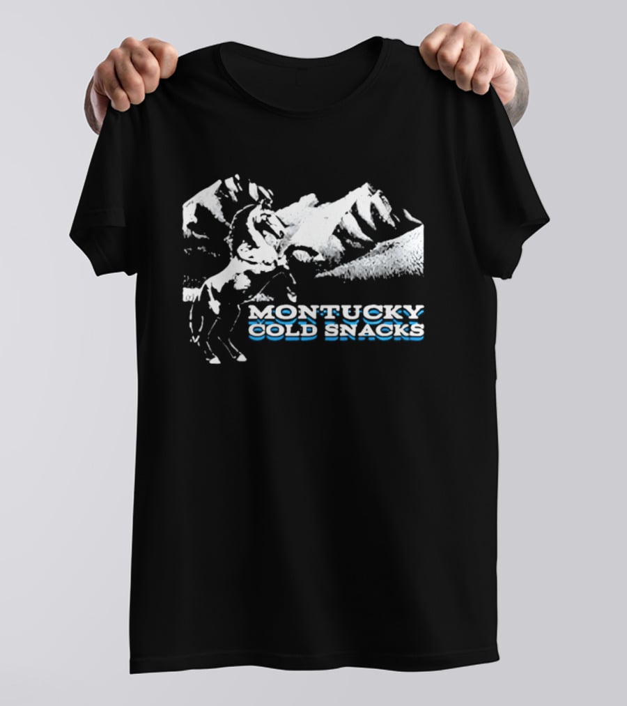 Montucky Cold Snacks Horse And Mountain Scene T-Shirt