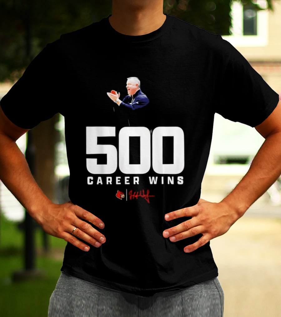 500 Career Wins Coach Jeff Walz Red Cardinals T-Shirt