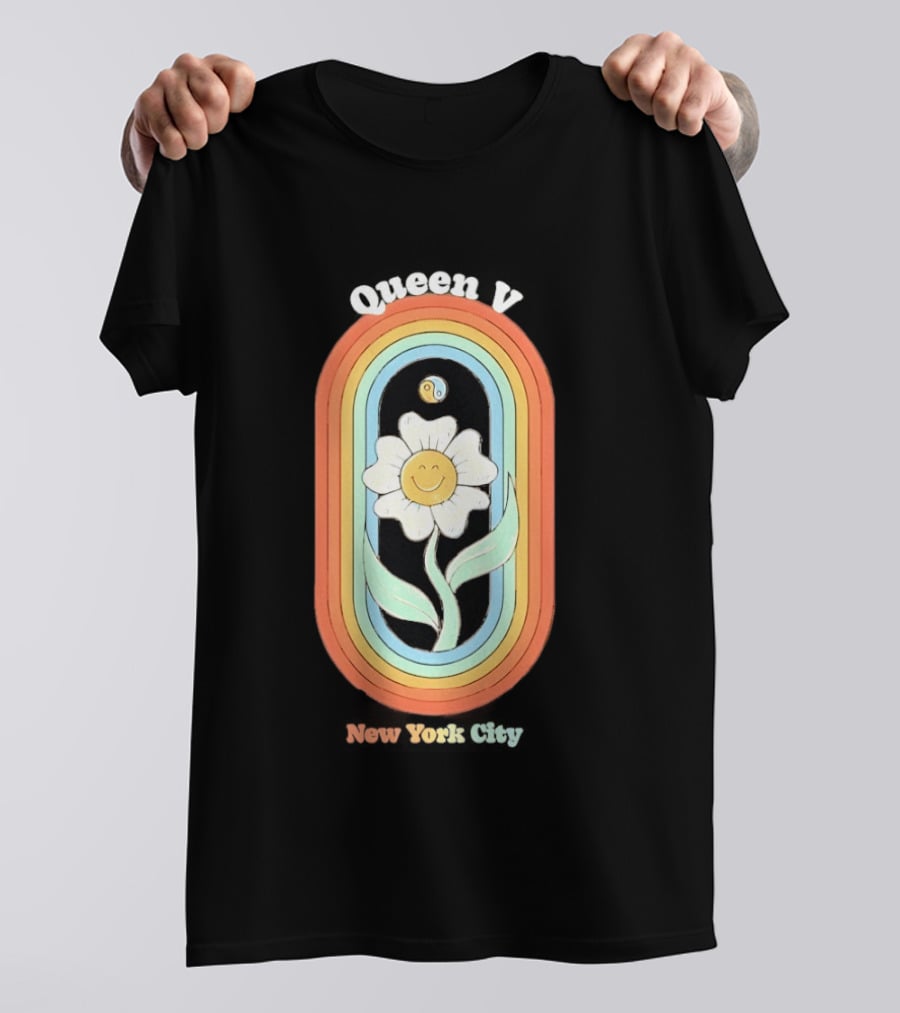 Daisy Rainbow Queen V Yin Yang New York City T-Shirt