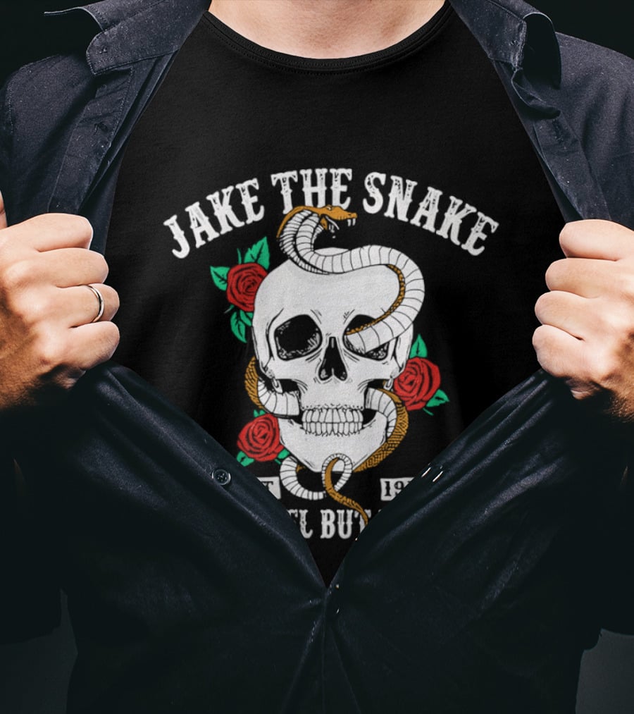 Jake The Snake Skull Roses Born 1955 Cruel But Fair T-Shirt