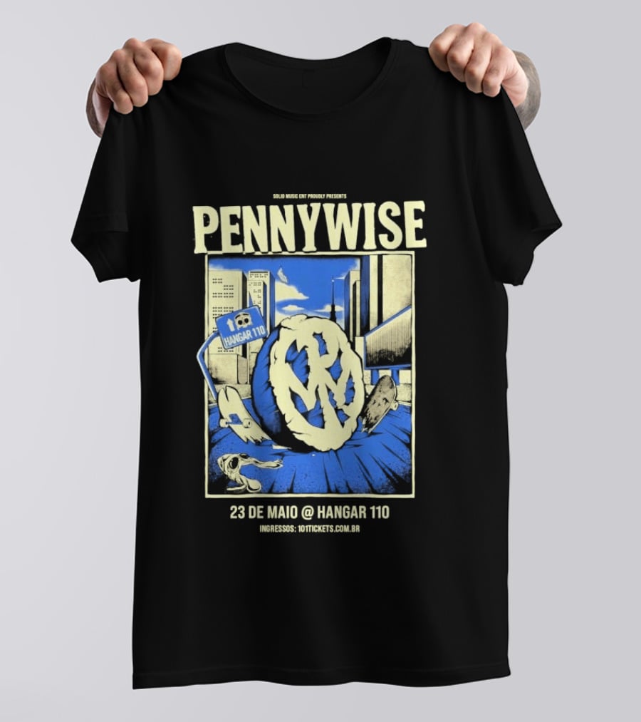 Pennywise We Are One Tour Sao Paulo Brazil Hangar 110 May 23 2026 T-Shirt