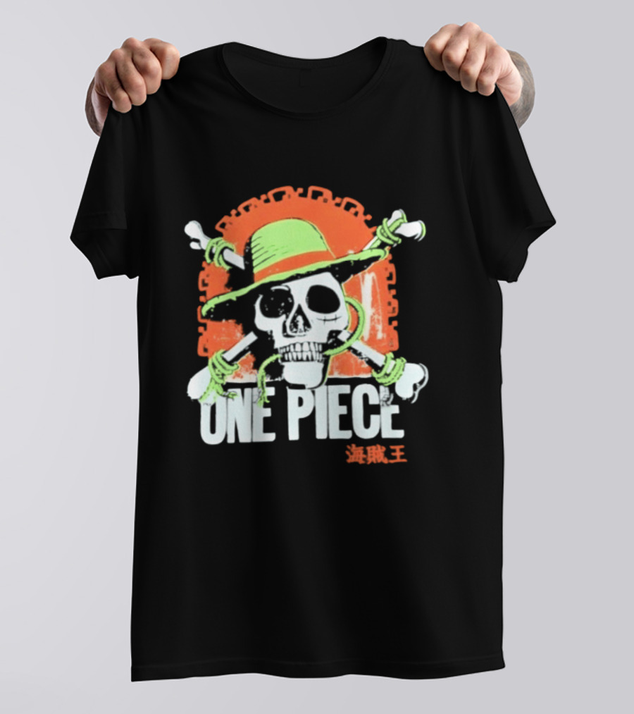 Ripple Junction One Piece Jolly Roger Skull With Hat T-Shirt