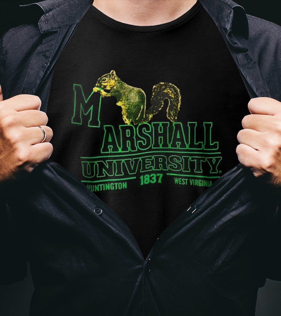 Marshall University Squirrel Huntington West Virginia 1837 T-Shirt