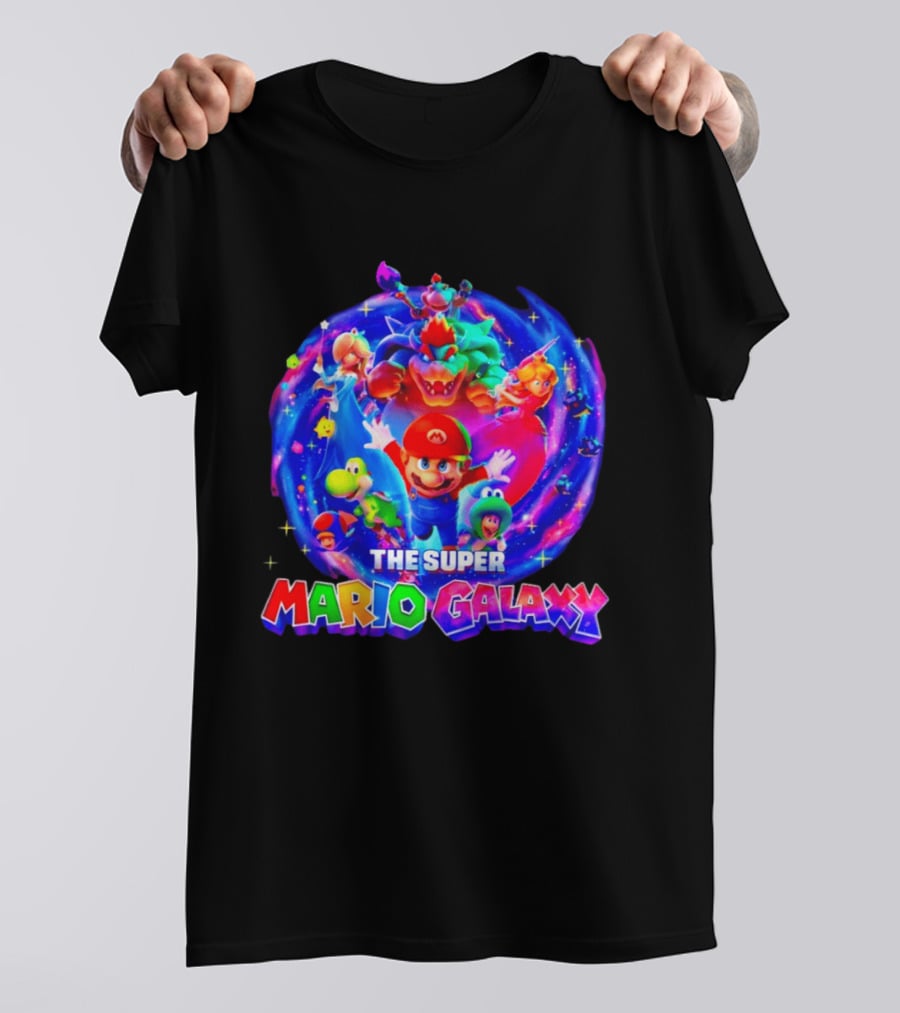 The Super Mario Galaxy Movie Bowser Luigi Peach Yoshi T-Shirt
