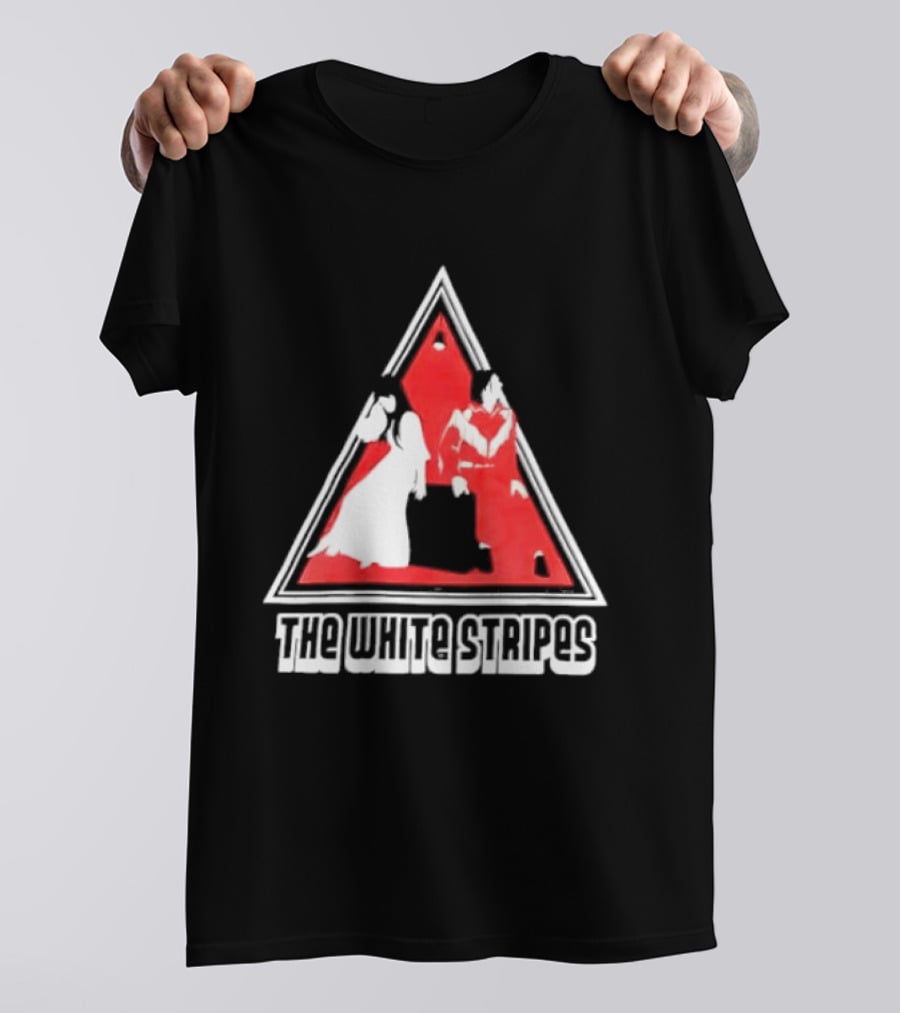 The White Stripes Triangle Red And White Duo T-Shirt