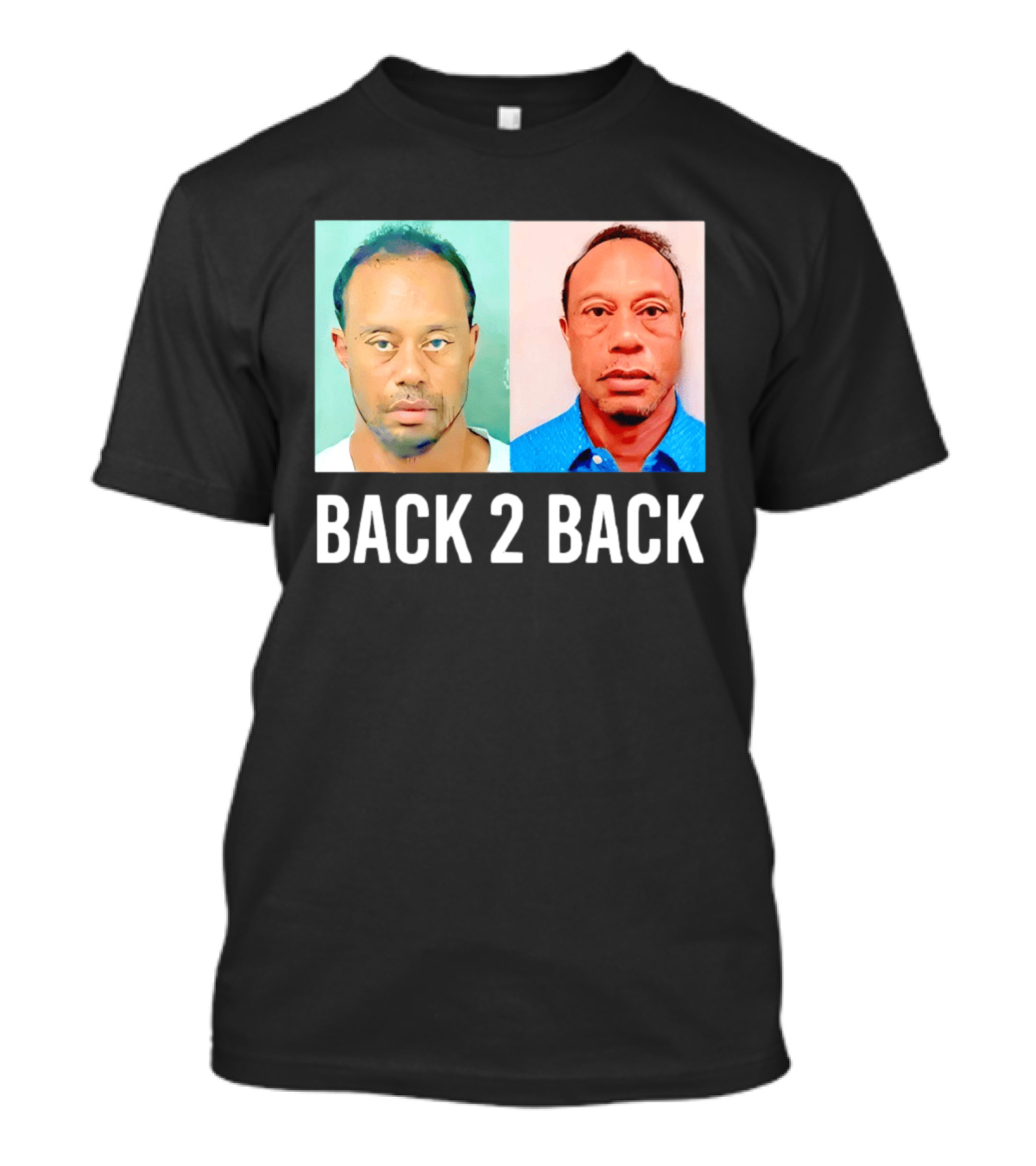 Tiger Woods Back 2 Back Shot Photo Collage T-Shirt