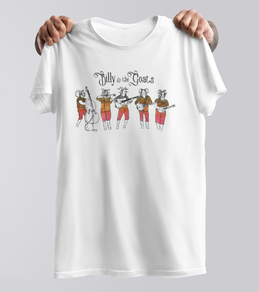 Billy And The Goats Goat Band Playing Instruments Music Ensemble T-Shirt