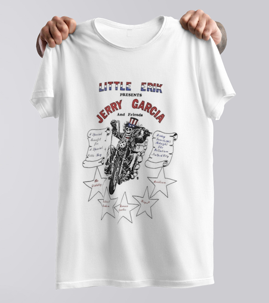 Jerry Garcia Little Erik Presents Grateful Dead Dancing Bears Stars And Stripes T-Shirt