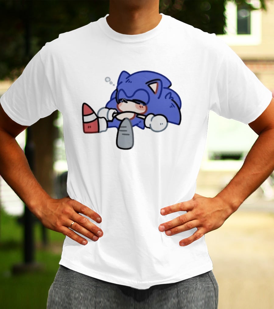 Chibi Sanic The Hedgehog Sleeping Kawaii 2026 T-Shirt
