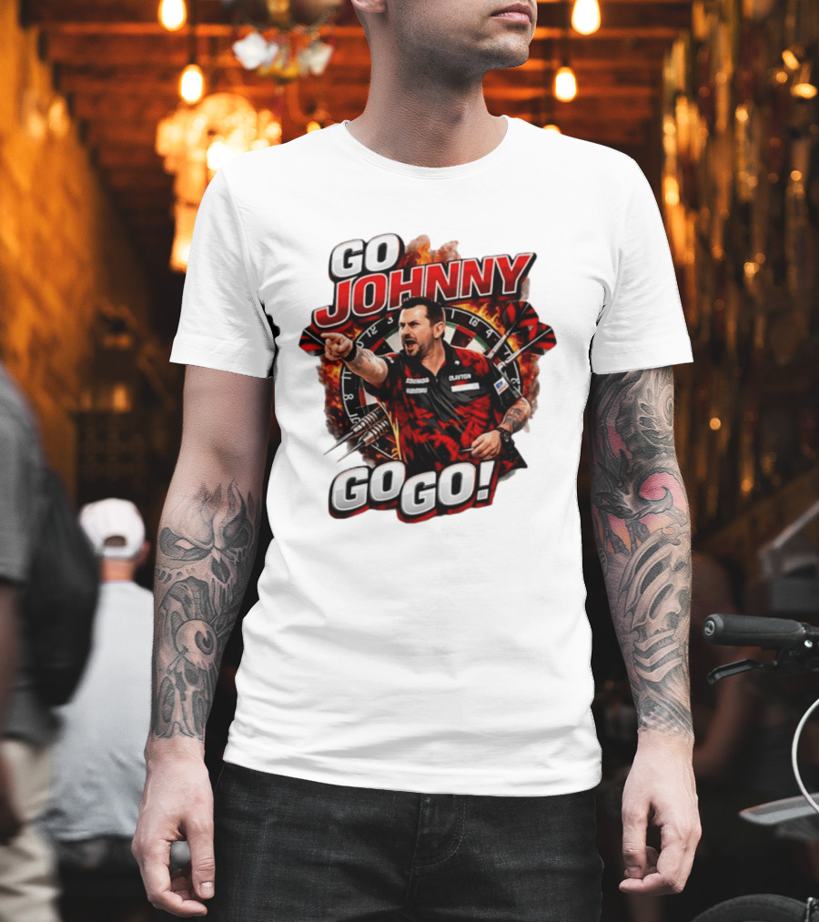 Go Johnny Go Go Jonny Clayton Darts Player Action T-Shirt