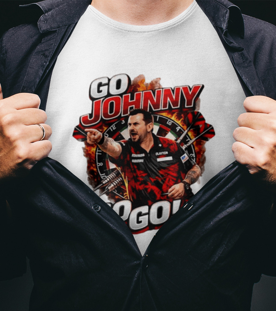 Go Johnny Go Go Jonny Clayton Darts Player Action T-Shirt