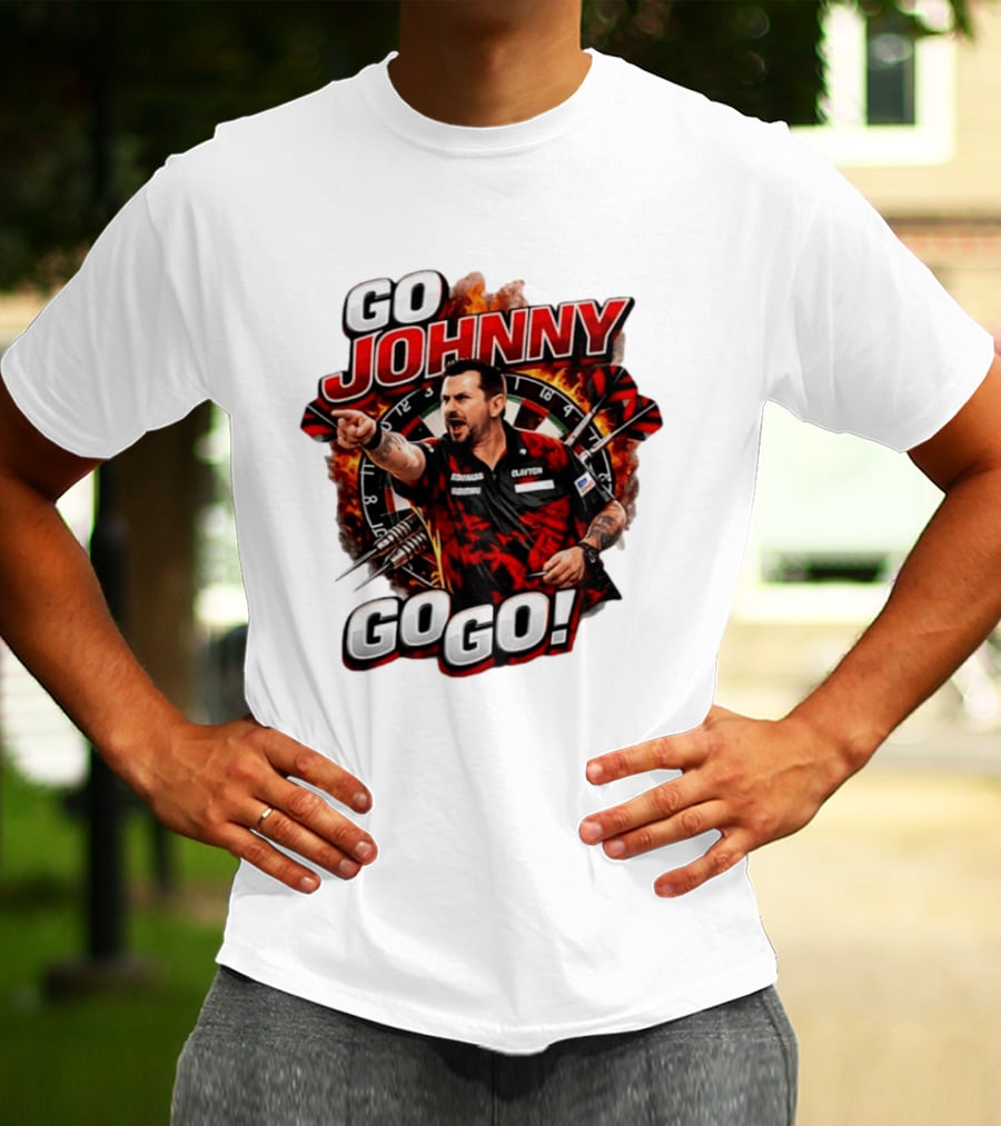 Go Johnny Go Go Jonny Clayton Darts Player Action T-Shirt