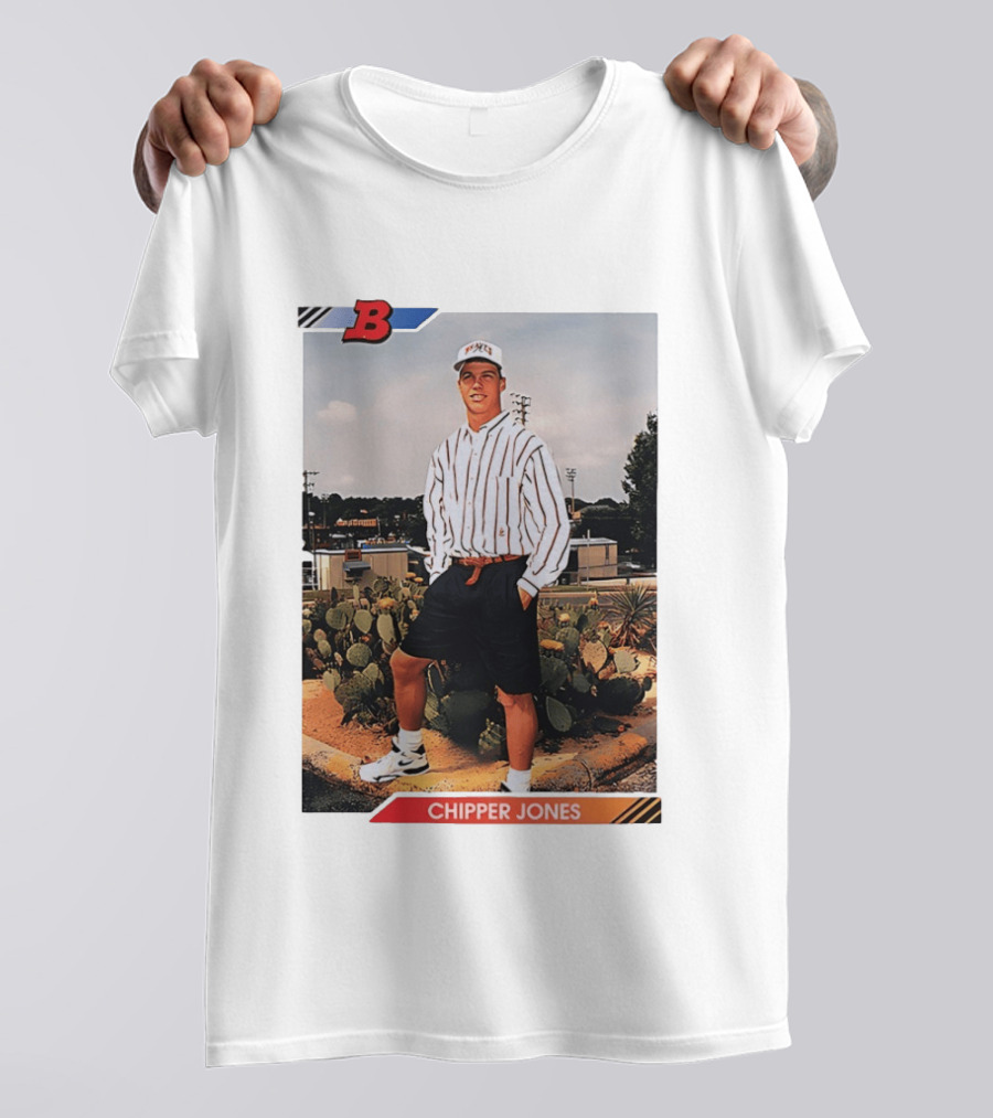 Chipper Jones Rookie Card Braves Baseball Legend T-Shirt