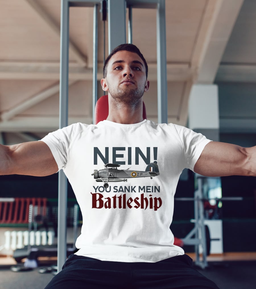 Nein You Sank Mein Battleship Airplane T-Shirt
