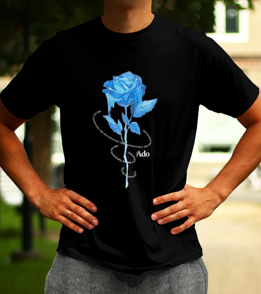 Ado Staff Blue Rose 5th Anniversary Los Angeles LA T-Shirt