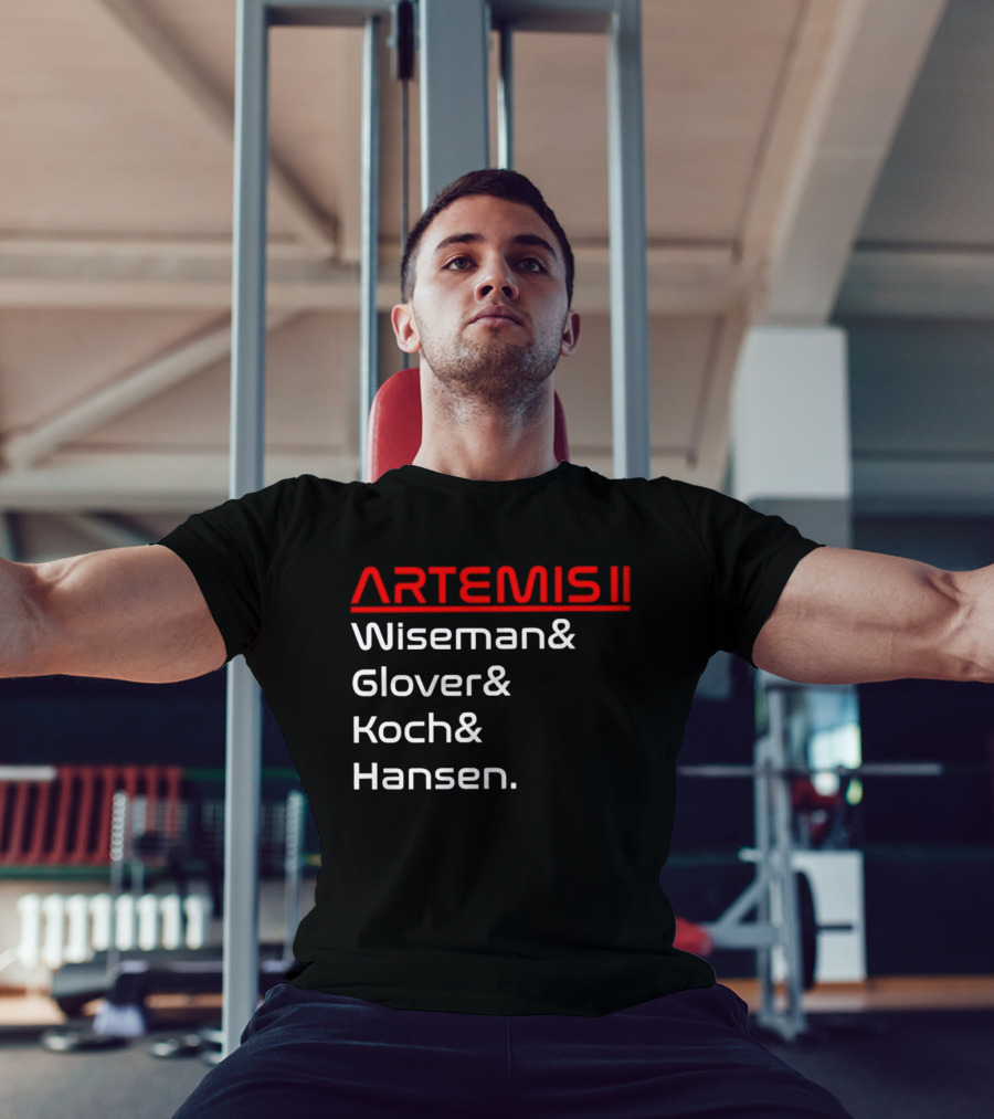 Artemis II Wiseman Glover Koch Hansen Crew Names T-Shirt