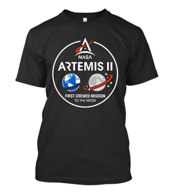 NASA Artemis II First Crewed Mission To The Moon Earth And Moon T-Shirt