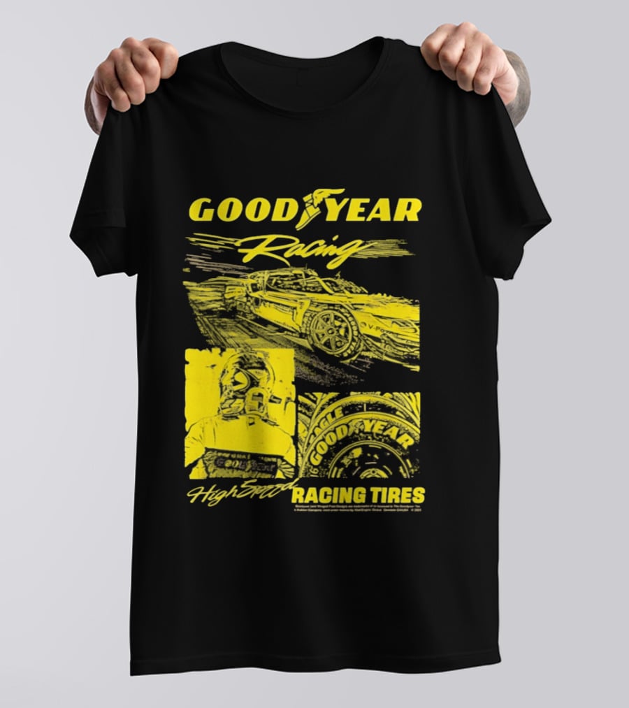 Goodyear Racing High Speed Racing Tires Panels T-Shirt