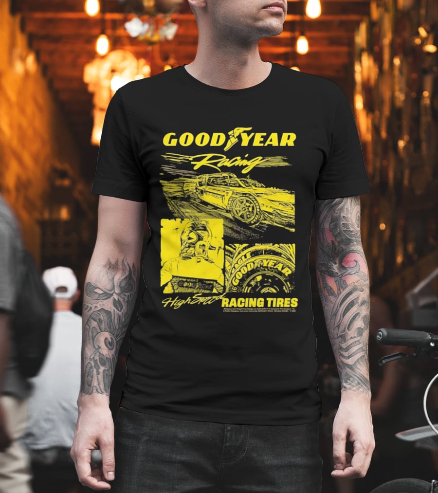 Goodyear Racing High Speed Racing Tires Panels T-Shirt