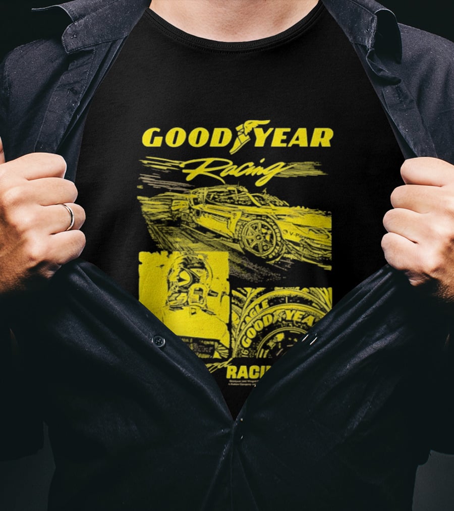 Goodyear Racing High Speed Racing Tires Panels T-Shirt