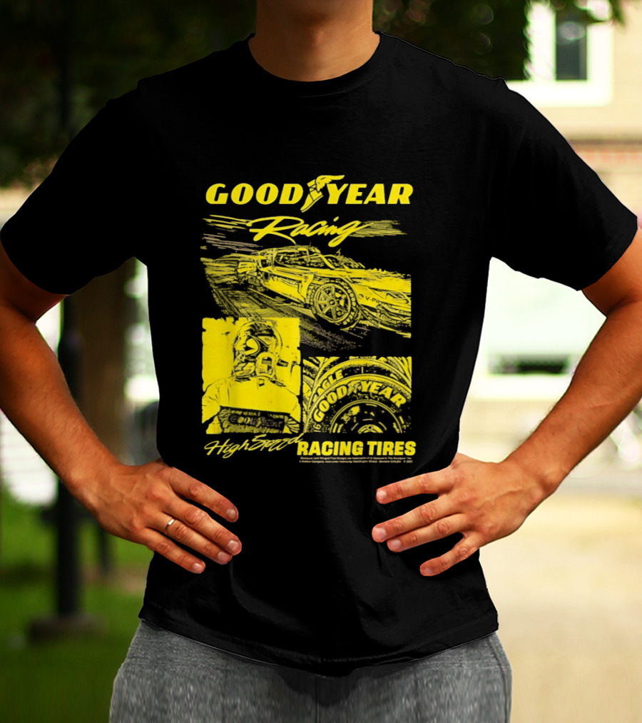 Goodyear Racing High Speed Racing Tires Panels T-Shirt