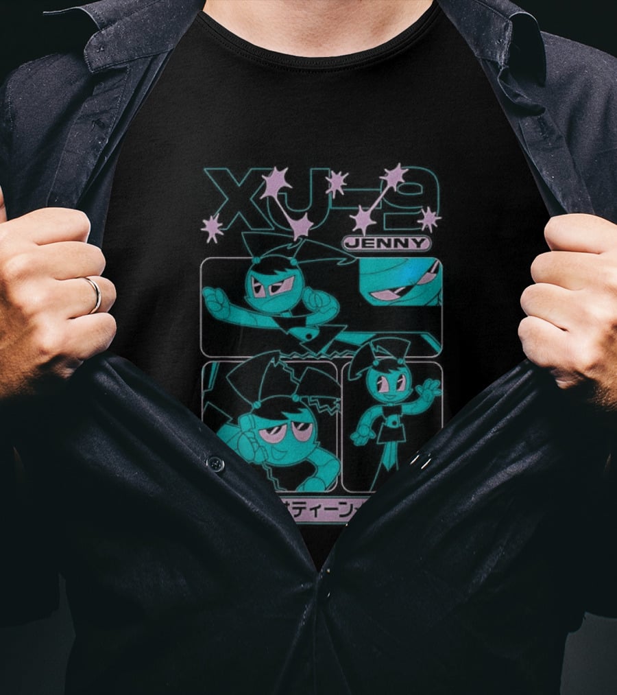 My Life As A Teenage Robot XJ 9 Kanji Retro Cartoon T-Shirt