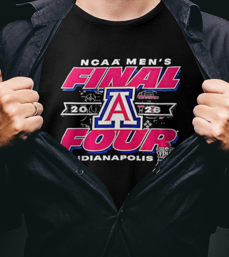 NCAA Men's Final Four Arizona Wildcats Indianapolis 2026 T-Shirt
