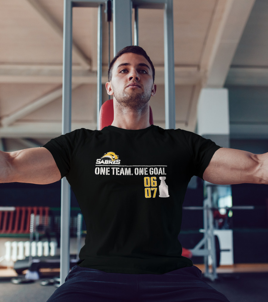 Buffalo Sabres One Team One Goal 06 07 Stanley Cup T-Shirt