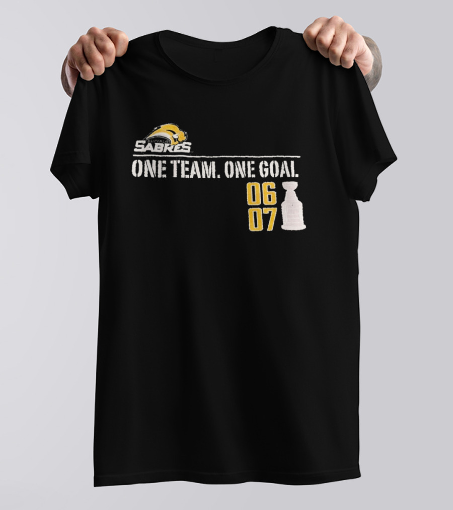 Buffalo Sabres One Team One Goal 06 07 Stanley Cup T-Shirt