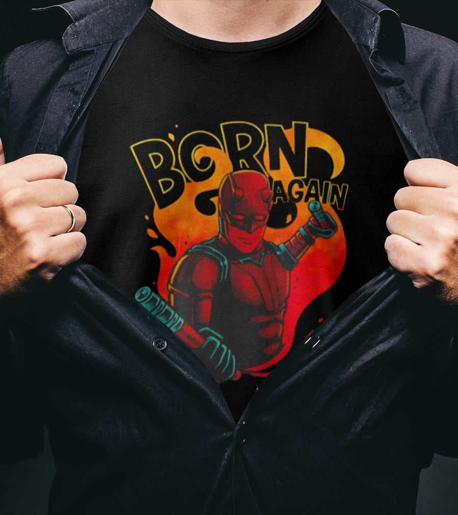 Born Again Daredevil Fiery Resurrection T-Shirt