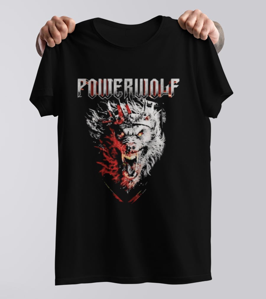 Powerwolf Wolf In Blood Splatter Special T-Shirt