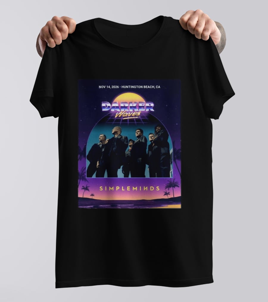 Darker Waves Festival 2026 Simple Minds Full Lineup Huntington Beach November 14 T-Shirt