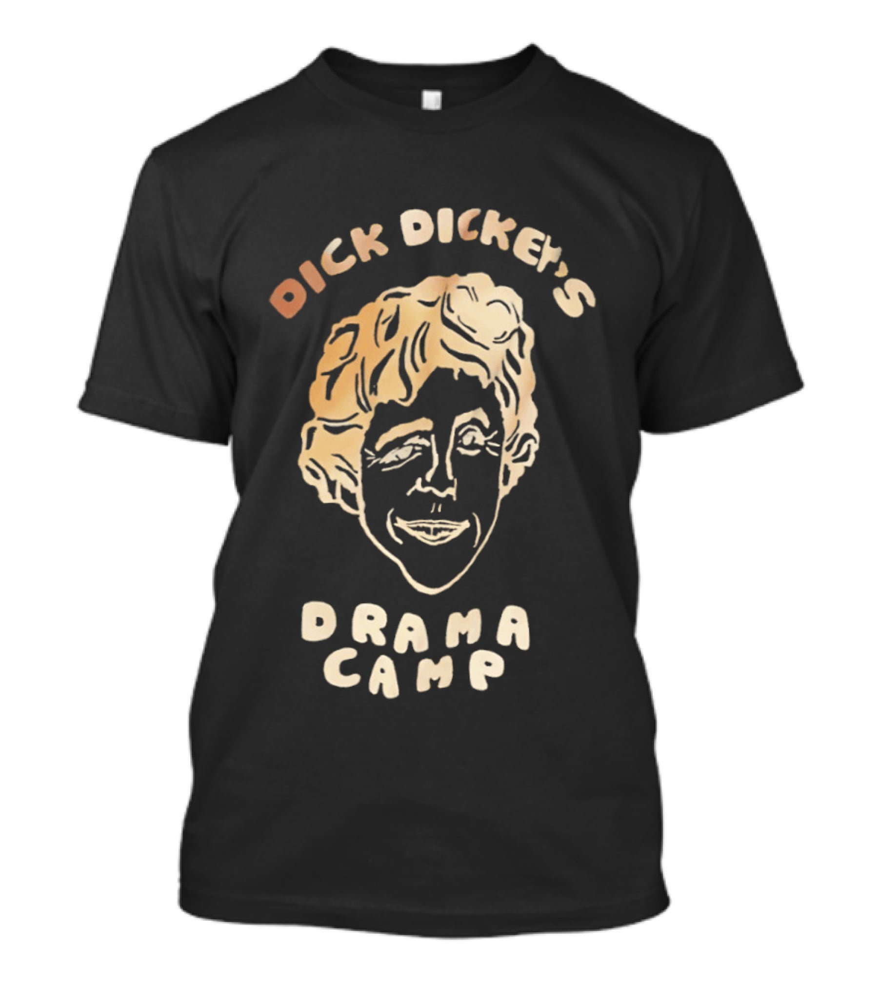 Dick Dickey's Drama Camp Funny Character Sketch Face T-Shirt