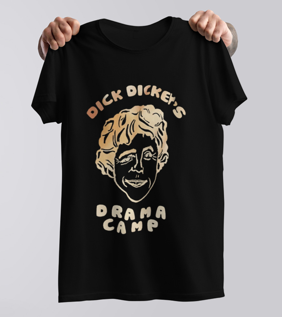 Dick Dickey's Drama Camp Funny Character Sketch Face T-Shirt