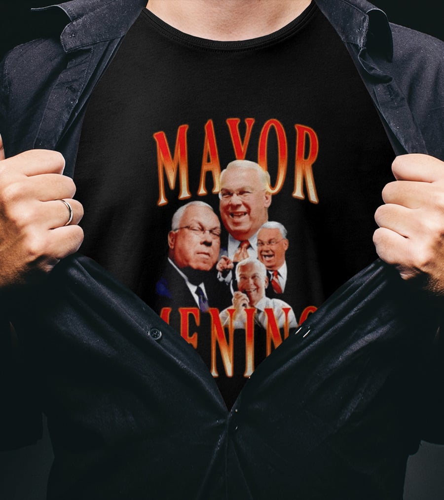 Mayor Menino Collage Of Smiling Expressions T-Shirt