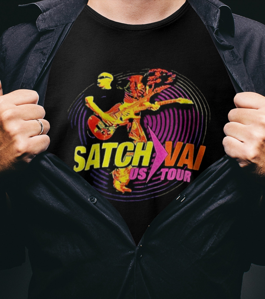 Satch Vai US Tour Electric Guitarist Spiral T-Shirt