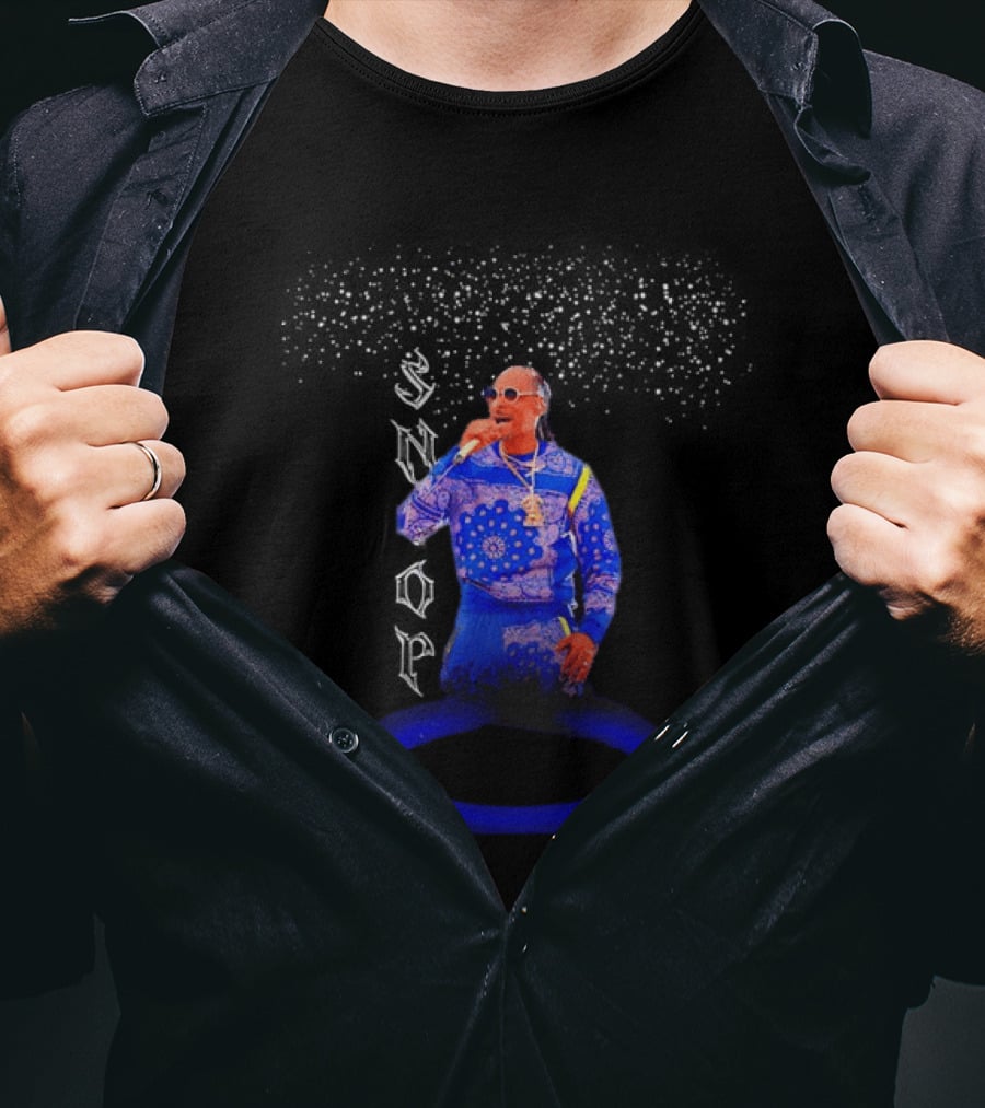 Snoop Dogg Blue Bandana Style Tracksuit Outfit T-Shirt