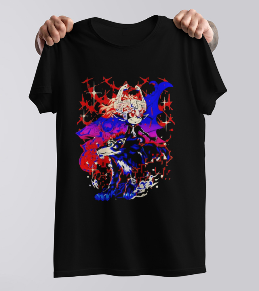 The Legend Of Zelda Twilight Princess Towards The Light Midna And Wolf Link Dual Form T-Shirt